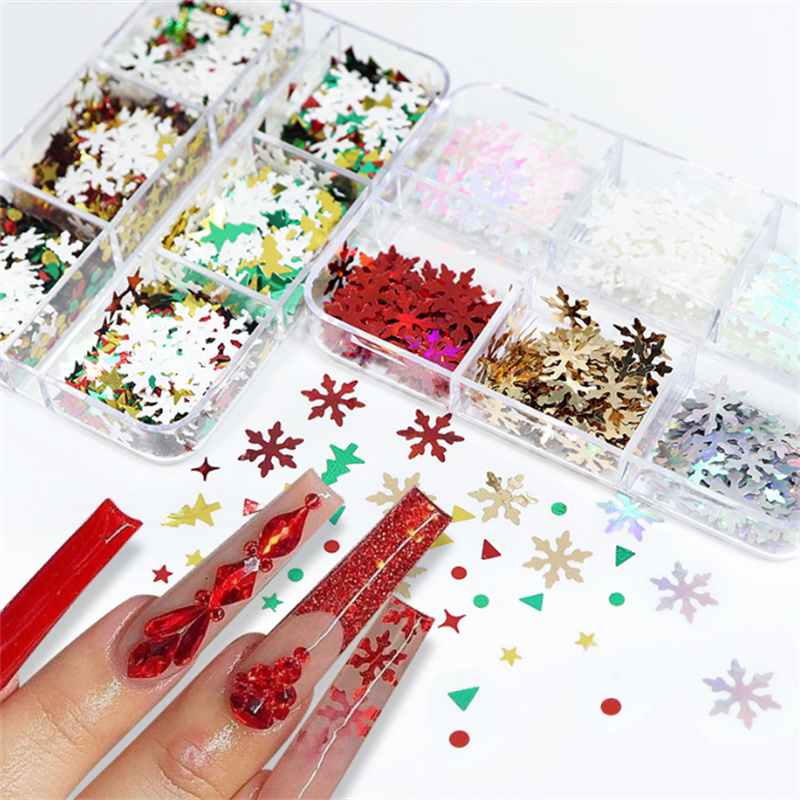 Christmas Snowflake Nail Sequins